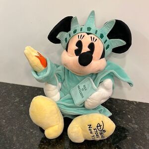 Walt Disney Plush Stuffed Animal Vtg Minnie Mouse Store Statue Liberty N…
